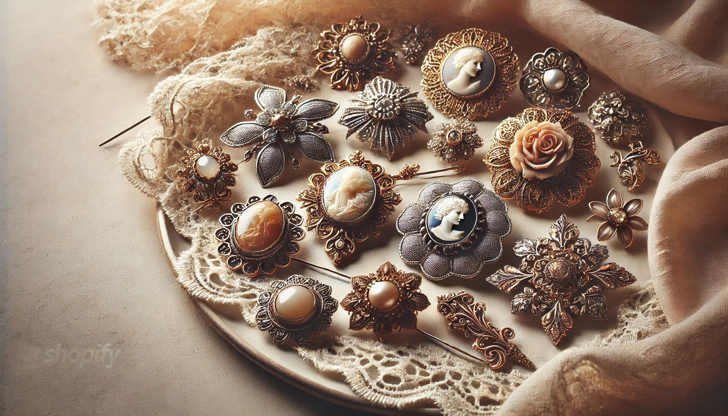 Image of BlingZingz antique and vintage brooches, pins jewerly
