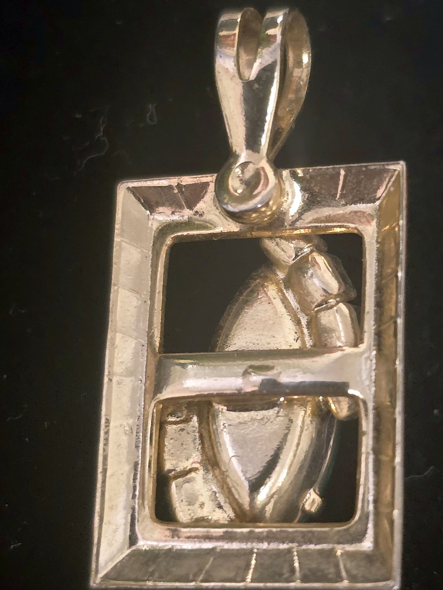 Vintage Jade Rhinestone Pendant